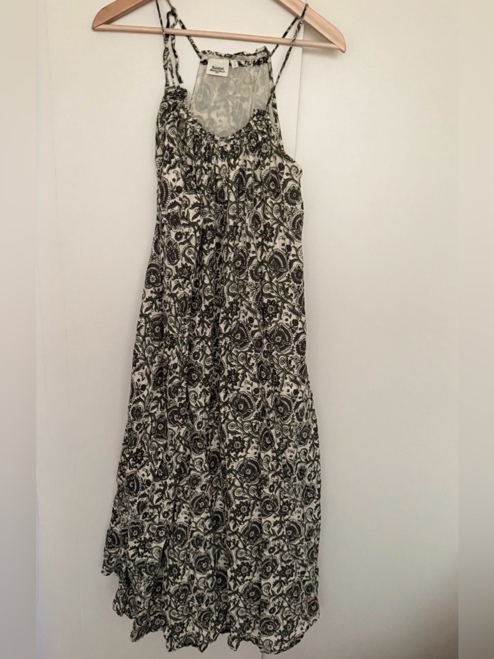 Hartford Muslin Cotton Floral Paisley Cottagecore HighNeck Gathered Maxi 1/S